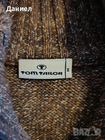 Плетена жилетка с цип Tom Taylor , снимка 4 - Пуловери - 53697890