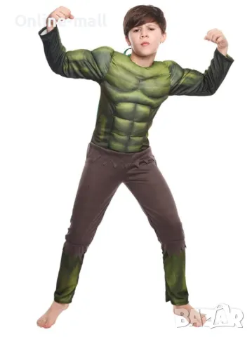 Детски костюм на Хълк Hulk с мускули и маска Костюм за деца на Хълк, снимка 4 - Детски комплекти - 49720168