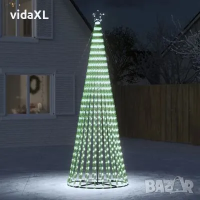 vidaXL Коледна елха светещ конус 688 LED студено бяло 300 см(SKU:358069), снимка 2 - Други - 49013633