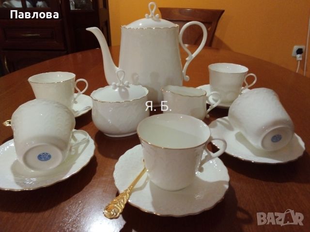 Сервиз за чай или дълго кафе костен порцелан,, Ралица ", снимка 1 - Сервизи - 45976523