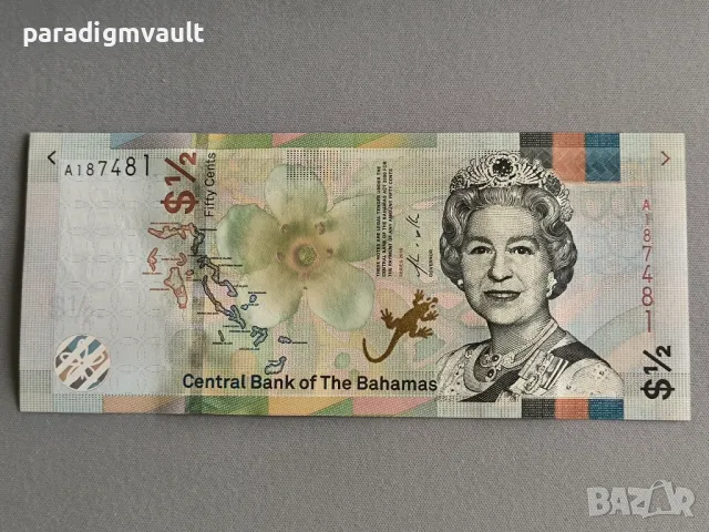 Банкнота - Бахами - 1/2 (половин) долар UNC | 2019г.