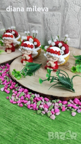 Ангелчета в  червен  цвят!, снимка 15 - Декорация за дома - 51433180