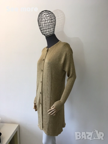 GOLDEN LION жилетка със златен ефект XL, снимка 3 - Жилетки - 52416698