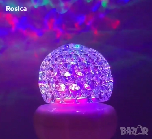 Коледна кристална въртяща се топка LED светлина, снимка 2 - Декорация за дома - 52242628