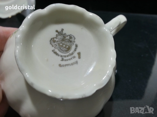 старинен немски порцелан чаша са кафе с чинийки , снимка 7 - Антикварни и старинни предмети - 52777329