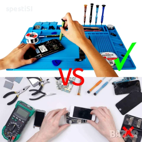 Силиконова подложка за запояване, топлоустойчива и антистатична  - КОД 2546, снимка 15 - Поялници и запояване - 50692483