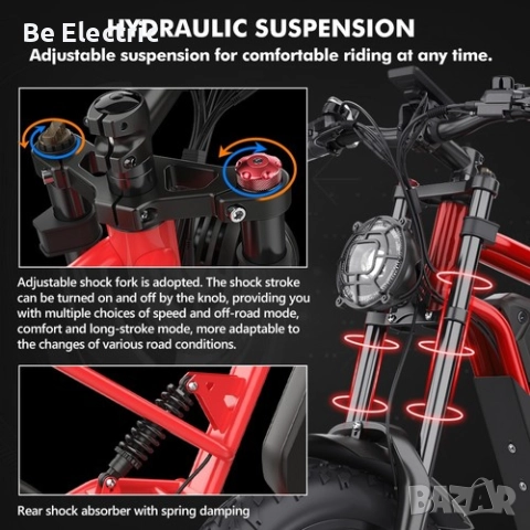 НОВО!!! Електрически Велосипед Hidoes B6 1200W 48V/15.6AH, снимка 10 - Велосипеди - 51971530