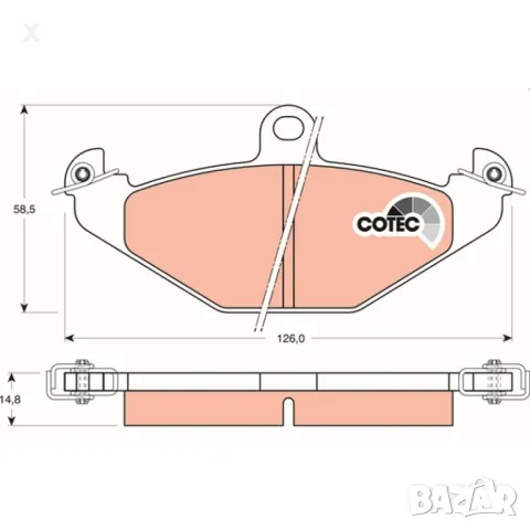 FERODO FSL878 НАКЛАДКИ ЗАДНИ RENAULT 21, Safrane, Espace, Laguna 1986-2006 OE 7701203726  6025308186, снимка 1 - Части - 28393951