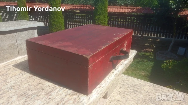 Стар дървен куфар., снимка 5 - Антикварни и старинни предмети - 51067438