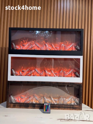 Изкуствена камина, LED, Електрическа, Уют и пламък без дим и поддръжка, Реалистични пламъци