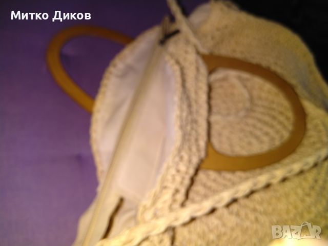 Answear Lab маркова женска чанта от прежда Raffia 42х36х11см нова, снимка 6 - Чанти - 46810347