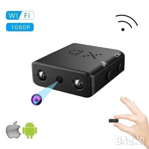 Мини скрита камера с нощно виждане, 1080P, Wi-Fi, 2.9 см, 7 гр, снимка 3 - HD камери - 45560544