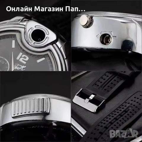 Кварцов часовник с бутанова запалка – открит пламък, снимка 6 - Мъжки - 53024842