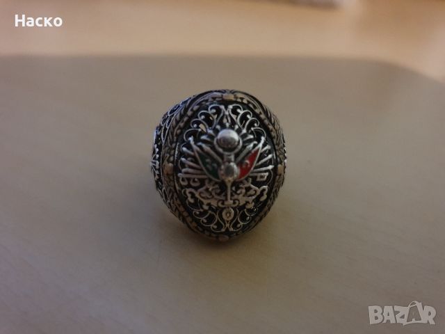 Османски военен Сребърен пръстен 925