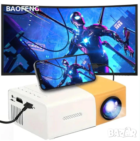 Нов PVO Мини LED видео проектор/Full HD/забавления за деца/домашно кино/HDMI/USB/дистанционно, снимка 11 - Плейъри, домашно кино, прожектори - 50702462
