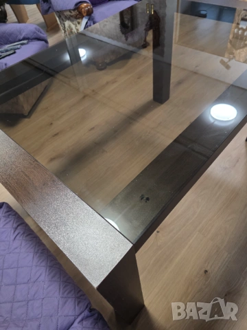 Трапезна маса със стъкло  90-130, снимка 3 - Маси - 54009234