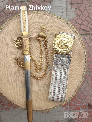 Български параден общовоискови кортик от БНА , снимка 3 - Антикварни и старинни предмети - 52439264