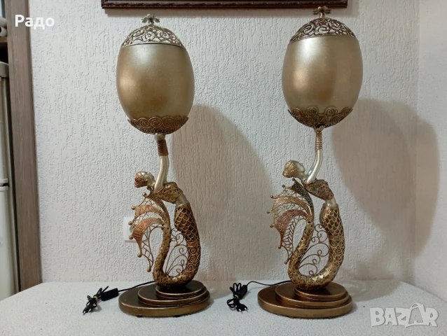 Две уникални много големи масивни и много красиви лампи - лампа