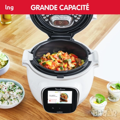 Продавам интелигентния мултикукър Moulinex Cookeo Touch (модел CE901100), снимка 6 - Мултикукъри - 51549913