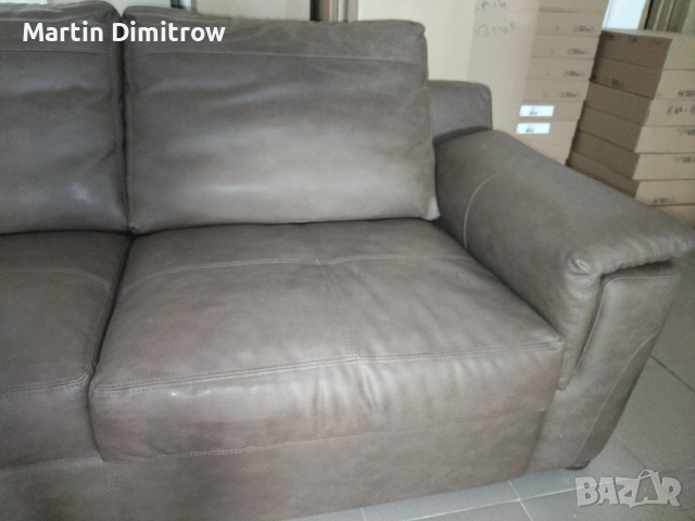 Кожен диван разтегателен , снимка 3 - Дивани и мека мебел - 53607406