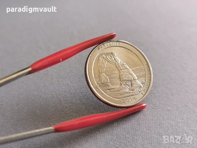 Монета - САЩ - 1/4 (четвърт) долар (Юта) | 2014г.