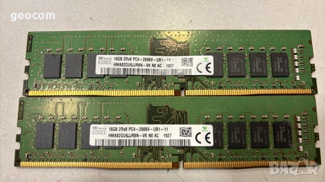 32GB (2x16GB) DDR4 SK-Hynix PC4-2666V (2666VMhz,CL-19,1.2V), снимка 2 - RAM памет - 46605381