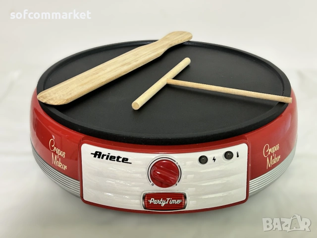 Плоча за палачинки Ariete Party Time , нова, с гаранция, снимка 2 - Гофретници - 53636295