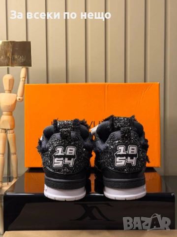 Louis Vuitton Дамски Черни Блестяши Маратонки👟Дамски Спортни Обувки Луис Витон, снимка 3 - Маратонки - 53409643