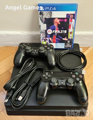 Playstation 4 Slim 500GB PS4 Плейстейшън конзола 2 джойстика PS FIFA