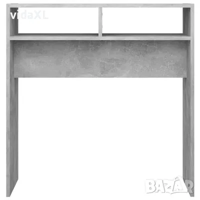 vidaXL Конзолна маса, бетонно сив, 78x30x80 см, инженерно дърво（SKU:808300）, снимка 4 - Маси - 49593414