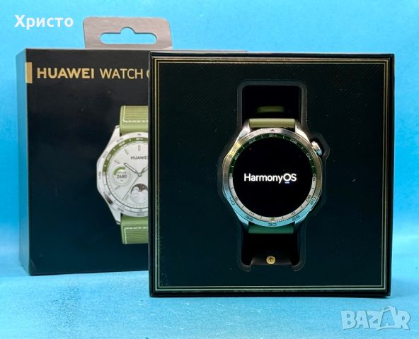 ГАРАНЦИОНЕН!!! Смарт часовник Huawei Watch GT 4, 46 мм, Зелен, снимка 1 - Смарт часовници - 46342239