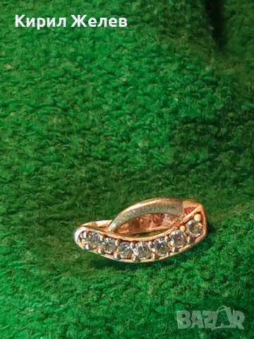 СТАРА СКЪПОЦЕННА СРЕБЪРНА ОБЕЦА СРЕБРО 925 с ФАСЕТИРАНИ БЛЕСТЯЩИ ЦИРКОНИ 47581, снимка 12 - Обеци - 49601307