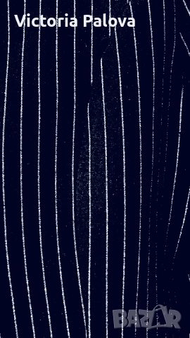 Модерно удължено сако без ревер KUSI COLLECTION с фини блестящи райета, снимка 10 - Сака - 53194455