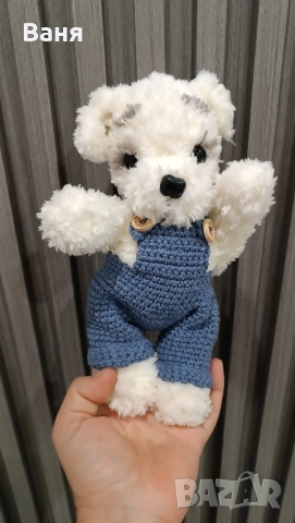 Ръчно плетено кученце, снимка 10 - Плюшени играчки - 52027985