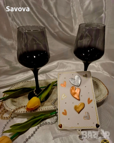 Дървена картичка за пари "Свети Валентин", снимка 2 - Ръчно изработени сувенири - 53078993