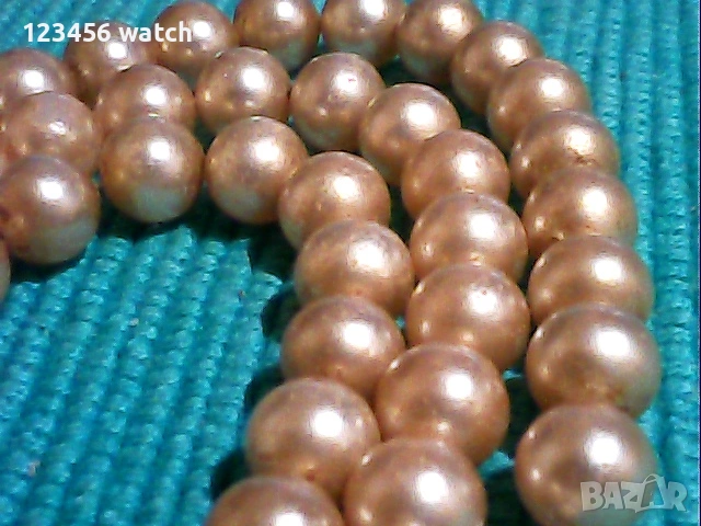 старо колие от естествени перли със среберна закоп4алка 835, снимка 3 - Колиета, медальони, синджири - 53775737