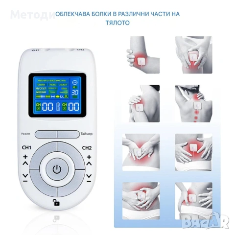 Качествен двуканален TENS и EMS електростимулатор за тонизиране масаж, снимка 3 - Други - 54206439
