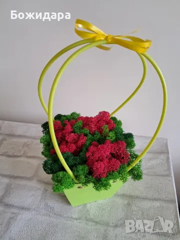 Кошнички със скандинавски мъх, снимка 6 - Декорация за дома - 49479525