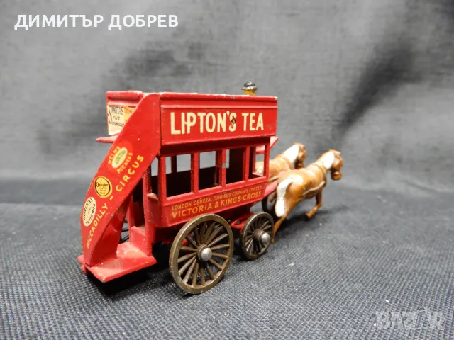 СТАРА РЕТРО МЕТАЛНА КОЛИЧКА HORSE BUS MATCHBOX MOY ENGLAND , снимка 4 - Колекции - 50154237