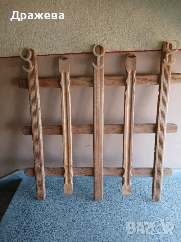 Ретро  комплект -закачалка и огледало, дърво, снимка 2 - Други - 50726919