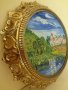 Овална картина с бронзова рамка, снимка 2