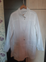 Бяло дамско яке с джобове, цип и брудерия, снимка 1 - Якета - 44939176