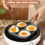 Тиган за яйца, 4 зони. • Незалепващо покритие: Тиганът за омлет е покрит с незалепващ материал, коет, снимка 1 - Съдове за готвене - 45573959