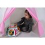 Детска къщичка за игра палатка с включени светещи текстилни топки гирлянд, снимка 5