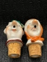 Vintage Hand-Painted German Porcelain Bottle Pourer Stoppers, снимка 3