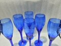 стари стъклени чаши цветно стъкло , снимка 2