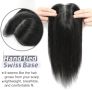 Нов топер за коса за жени с изтъняване и косопад Естетвено черен, снимка 4