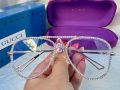 Gucci прозрачни слънчеви очила авиатор с камъни очила за компютър , снимка 7