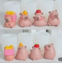 4 бр 3D Капибара Capybara силиконов молд форма калъп гипс кубчета гипсови фигурки с имена свещ смола, снимка 3