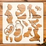 Жена майка бременна бебе  стенсил шаблон спрей торта украса Scrapbooking, снимка 2